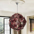Murano Style Brown Glass Platter Chandelier D32"