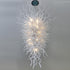 Chihuly Style Blown Glass Chandelier Pure White