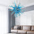 Chihuly Style Blown Glass Chandeliers Blue And Grey Sputnik Shape