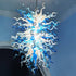 The Celestial Sky & Cloud Abstract Chandelier — Luxury Azure Blue and Opaque White