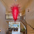 Chihuly Style Murano Blown Glass Chandelier Scarlet Red D36