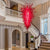 Chihuly Style Murano Blown Glass Chandelier Scarlet Red D36