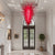 Chihuly Style Murano Blown Glass Chandelier Scarlet Red D36