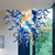 Hand-Blown Glass Chandelier in Chihuly Style Blue Amber Gray And Clear