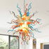 Handmade Blown Glass Chandelier – Chihuly Style Multicolor Art Light Fixture