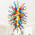 Sculptural Chihuly-Style Colorful Hand-Blown Glass Chandelier D28"H48"