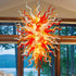 Fiery Hand Blown Glass Chandelier – Red, Amber & White D32"XH48"