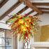 The Autumn Symphony Abstract Chandelier — Luxury Multi-Color Hand-Blown Glass