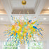 Dreamscape Blown Glass Chandelier- Colorful And Oval Shape