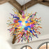 Chihuly Style Multi Colors Sunburst Blown Glass Chandelier