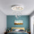Charming Ceiling Lights Round LED Crystal Birds Pendants
