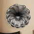 Smoky Gray Seeded Hand-Blown Glass Wall Flower Decor | 12" Bubble Textured Art Plate