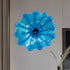 Cerulean Blue Seeded Murano Style Glass Wall Plate | 12" Bubble Textured