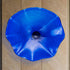 Cobalt Blue Hand-Blown Glass Wall Flower Decor | 12" Spiral Wave Art Plate