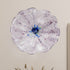 Lavender Speckled Glass Wall Plate 12" Purple & Blue Center Art