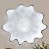 Opal White Blown Glass Wall Flower Decor with Black Rim | 12" Wave Art Plate