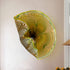 Yellow & Green Wave Pattern Glass Wall Plates Yellow Lip Wrap