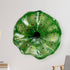 Emerald Green Blown Glass Wall Plate With Colors Flecks