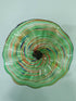 Emerald Green Multicolor Spiral Murano Style Glass Wall Plate D12"