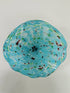 Murano Style Glass Wall Plate Sky Aqua Blue Confetti D12"