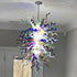 Chihuly Style Blue & Lavender Sculptural Art Blown Glass Chandelier