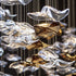 Wholesale Wave Glass Chandeliers Crystal Glass Hanging Pendant Light