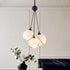 Modern Statement Shine Opal Glass Globe Cluster Chandelier Elegant Cloud Bubble Pendant Lamp Fixture