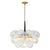 Modern Clear globe bubble Ball Swirled Texture Glass Chandelier