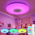 LED Ceiling Light Music RGB bluetooth Speaker Lamp Dimmable W/Smart Remote