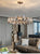 Modern Chandelier Diamond Shape Crystal Glass Pendant Hanging Light For Lobby