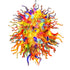 Chihuly Style Blown Glass Chandelier Multi Colors