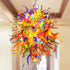 Chihuly Style Vibrant Kaleidoscope Artisan Blown Glass Chandelier - Modern Multi-Color