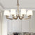 Modern chandelier Nordic Style Silver Iron Frosted Glass Lighting For Living Room -Longree