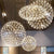 Modern Knob switch LED Sparkle Firework Sphere Hanging Lightings