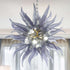 Modern Unique Blown Glass Chandelier Louse/Grey Star Burst