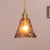 Pendant Light Led Amber Glass Polished Copper For Decor