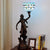 Antique Table Lamp Tiffany Art Statue Stained Glass