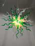 Blown Glass Chandelier Green And White Chihuly Style