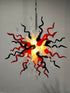 Modern Chihuly Style Glass Chandelier Moderate Size Colorful
