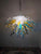 Dale Chihuly faux multi-colors hand blown art glass chandelier.jpg