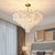 Modern Iron Frame Glass Medallions Chandelier For Bedroom