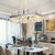 Modern Chandelier Clear Crystal Stainless Steel Lighting Fixture For Dining Table