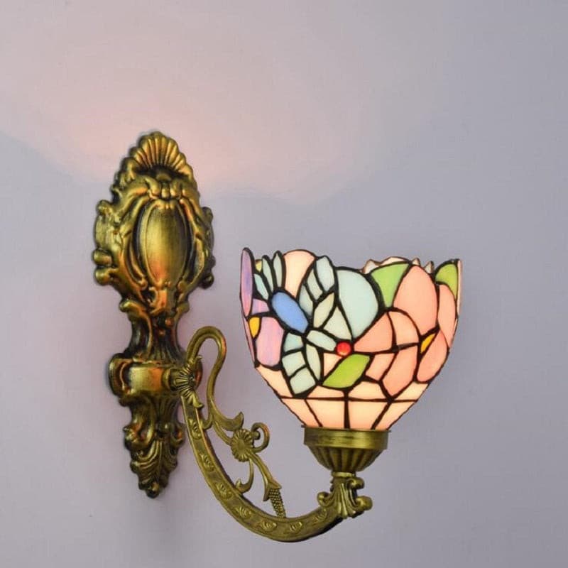 Wall Sconce Retro Antique Base Tiffany Style – Longree