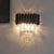 Modern Black Gold Metal LED Crystal Wall Light For Living Room
