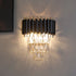 Modern Wall Sconce Black Gold Metal LED Crystal