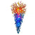 Chihuly Style Blown Glass Chandelier Multi Colors Inverted Cone Shape