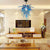 Blown Glass Chandelier Blue And Clear Murano Glass