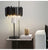 Modern Table Lamp Black Matte Steel Crystal Pendants