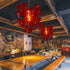 Red Calla Lily Blown Glass Chandelier Deluxe Home Decor