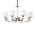 Modern chandelier Nordic Style Silver Iron Frosted Glass -Longree